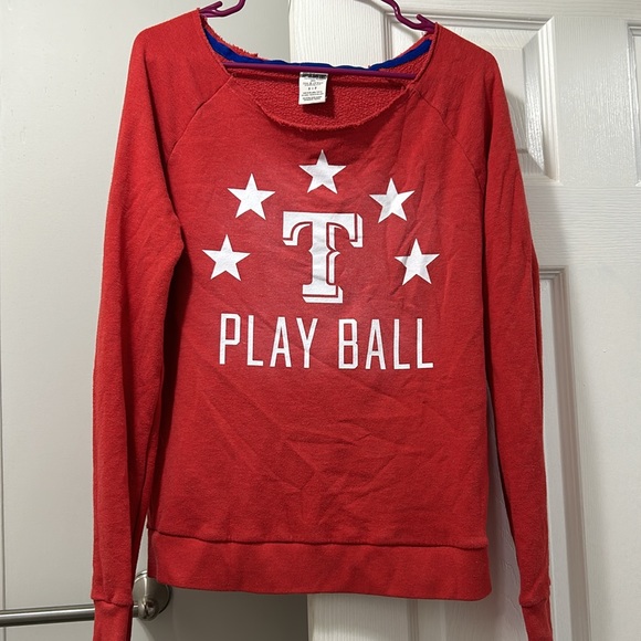 Texas Rangers Off Shoulder Sweater - Picture 2 of 4
